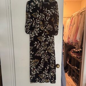 BA&SH pattered wrap dress with matching belt. Size M